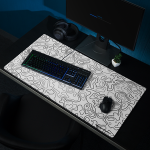 White Topo v2 Mouse Pad