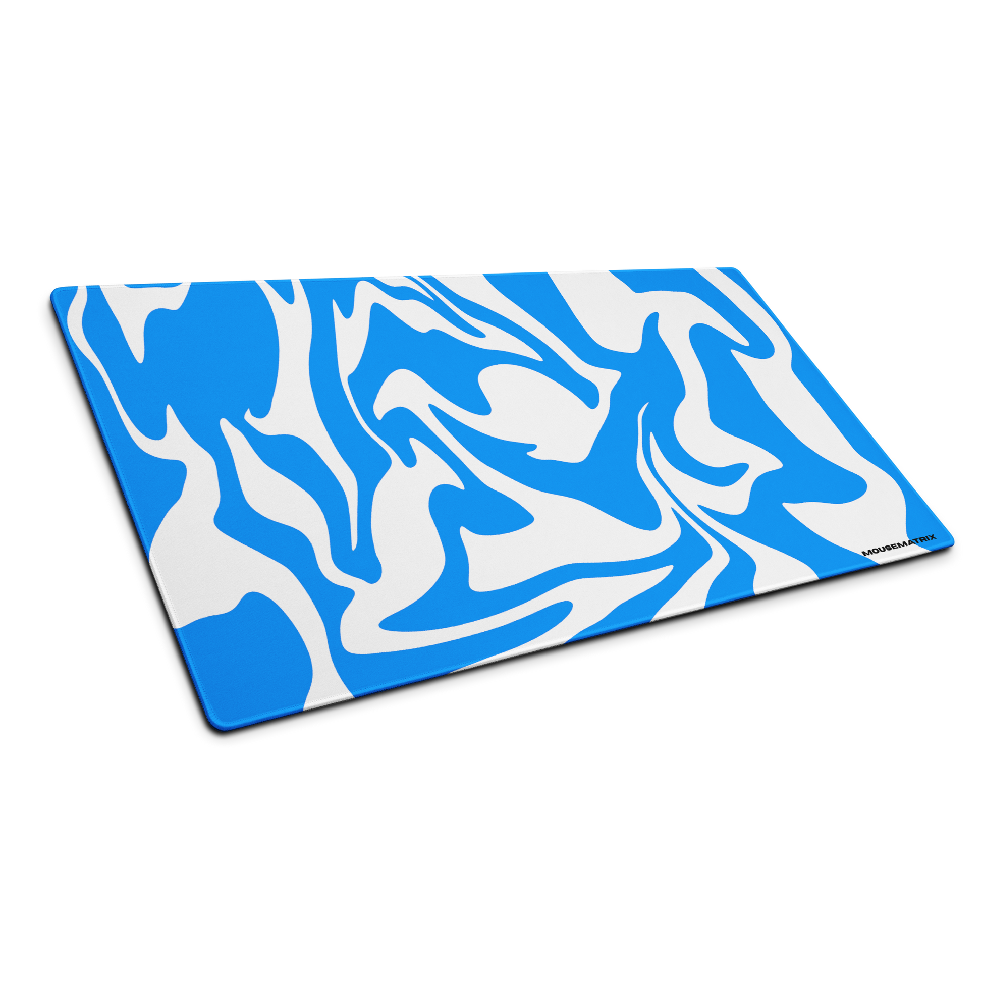 Snow Blue Swirl Mouse Pad