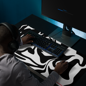 Black 'n White Swirl Mouse Pad