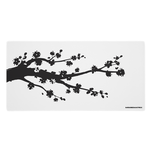 Black Blossom Mouse Pad